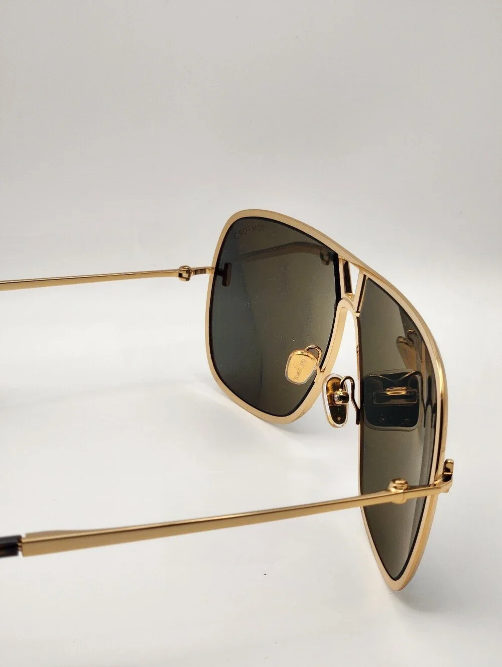 Tom Ford Stavros Sunglasses Gold Aviator FT1204 With Case & Cloth